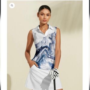 ACEGOLFS Inked Skins Polo Top UPF50+ Nwt Size Large Golf Pickleball Tennis 🎾